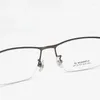 Solglasögon ramar 56-17-145 Pure Titanium Glasses Rim Men's Recponcript Optical Frame Semi-Rimless Myopia