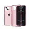 豪華なグリッターブリングバンパー透明ケースiPhone 15 15 14 13 11 11 12 Pro Mis Mini XS XS MAX XR SOFT PINK BACKED COVER FUNDA CASE 100PCS