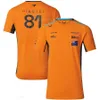 Heren T-shirts 2024 Seizoen Nieuwe F1 McLaren Team Jersey Mannen Kids Fans Zomer T-shirt Hoge Kwaliteit Mannelijke Ademende Korte mouw Kinderen Tee Tops