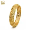 24K Armbanden 4 Stuks Veel Ethiopische Afrika Mode Gouden Kleur Armbanden Voor Vrouwen Afrikaanse Bruid Bruiloft Armband Sieraden Geschenken 210713255i