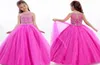 Rosa Girl039s Festzugskleider für kleine Mädchen, voller Rock, langer Tüll, Kinderpartykleid, Geburtstags-Abschlussballkleid, nach Maß 4191833