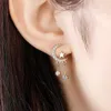 Boucles d'oreilles pendantes lune étoile gland pour femmes mode coréenne Zircon boucles d'oreilles goutte femme oreille bijoux filles cadeaux articles KCE080210k