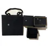 Vendita di portagioie per orecchini con timbro Scatole per lettere bianche Set di scatole per esposizione di gioielli Scatola quadrata nera di alta qualità202N