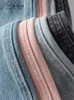 Jeans femme MiuKoMiya jambe large rose jean femme taille haute gris tout pantalon en denim jean rétro droit femme 2023 pantalon en denim à la mode J240306