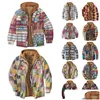 Men'S Jackets Quilted Lined Button Down Jackets Plaid Flannel With Hood Winter Fleece Casual Check Blouse Thick Warm Tops Drop Deliver Dhklp