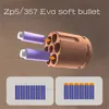 Gun Toys Toy Gun Soft Bullet Small Moon Revolver ZP5 EVA Sponge Round Head Elite Children DIY Partner Fun Hobby Accessories T240309