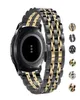 Bracelet de montre Interphase Meet Gold noir argenté à sept perles en acier inoxydable avec fermoir papillon 20 22 mm pour montre Samsung 6799127