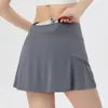 Alolulu Women's Yoga New Short Skirt Summer High WIESTED ANTI GLARE SPORTS SKITR