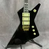 Guitare électrique personnalisée, système trémolo à haute brillance, noir solide, haute qualité