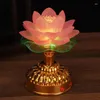 Castiçais acrílicos coloridos de lótus simulados para suporte de Buda Guanyin Permanent Candlestickfeng Shui Decoração de casa