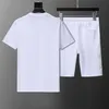Novo conjunto de roupas esportivas masculinas de verão casual polo clássico shorts conjunto de roupas esportivas masculinas de duas peças impressas camiseta masculina de alta qualidade e conjunto de shorts