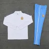 3 Estrelas Argentina Tracksuit Futebol Jerseys 2023 2024 Home Away Jaqueta Camisas de Futebol Messis Di Maria Dybala De Paul Maradona Homens Crianças Treinamento Terno Kit AAA