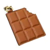 Fashion Black Brown Chocolate Bar Keychains Delicious Chocolate Leather Metal Pendant Key Ring Classics Monogram Charm CAR Keychain Men Women Louise Vutton Viuton