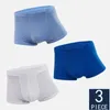 Underpants 3Pcs/Lot Male Underwear Mens Boxer Men's Sexy Thin Ice Silk Breathable Boxers For Man Shorts Panties Para Hombres