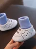 Baby Socks Shoes Infant Cute Cartoon Kids Boy Shoes Soft Rubber Sole Child Floor Sneaker BeBe Booties Toddler Girls First Walker 240220