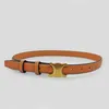 Ceinture de luxe pour femme, haut de marque, ceinture de luxe, boucle en bronze, élégante, en cuir véritable, avec boîte