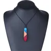 Collane con ciondolo Goccia Collana da donna da uomo Pendenti in legno fatti a mano in resina Catena di corda Gioielli in legno Regali