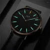 Carnival Men Tritium Light Watch T25 Quartz Japan Movement Ultra Thin 6mm Tritium Gas Luminous Watch Gift 40mm1281o