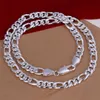 Tung 105g 10mm herrhästhallhalsband Sterling Silver Plate Necklace STSN013 Helt nytt mode 925 Silverkedjor Nackband 2984