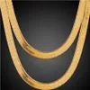 Mannen Vrouwen Elegante Hip-Hop Punk 18 K Echt Vergulde 24 inch Mode 7 MM 10 MM Lange Snake Chain Kettingen Kostuum Ketting Jewelry249C