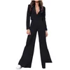 Fitnessstudio-Bekleidung Damen Eleganter Business-Anzug-Set Kurze Jacke Hose mit weitem Bein Bleistifthose für Frauen Arbeitsanzüge Drop-Lieferung Sport Otpf0