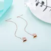 Boucles d'oreilles ZooMango tendance titane acier inoxydable papillon Animal pour femmes couleur or Rose gland ZE19295