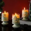 Świecane posiadacze Vintage w trudnej sytuacji renifera Tealight Uchwyt na świąteczny wystrój stolika