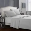 Solid color Bed sheet sets Flat Sheet Fitted Sheet Pillowcase Queen King Size 15 Colors Soft comfortable Bedding Set 2106262188