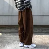 Pants Men Casual Retro Harajuku Ins Fashion High Street Ulzzang Baggy AllMatch Corduroy Younger College Unisex Pantalones 240309