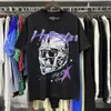 T-shirt da uomo Polos Tees Hell Star Shirts Graphic Vintage Streetwear Black Sliose Top Street Graffiti Lettering Foil Stampa Fila Hip Hop Hipster
