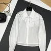 Werk Jurken 2024 Lente Zomer Luxe Vrouwen Mode Witte Bloem Katoenen Shirt Blouse Met Midi Rok Past Sets Voor Vrouwelijke Gdnz 2.28