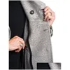 Men'S Wool & Blends Mens Long Cotton Coat Wool Blends Jacket Formal Casual Business Overall Men Trench Drop Delivery Apparel Men'S Clo Dhv3Y