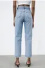 Jeans Femme Printemps Automne Lâche Confortable Edition Type Denim Pantalon Simple Mode Polyvalent Minceur Pantalon Bleu Clair Baggy