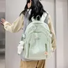 Mochila Mochilas escolares para niñas Mochilas lindas y suaves para niños Mochila de gran capacidad para estudiantes de secundaria Paquete en negro, blanco y azul