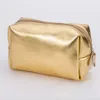 Kvinnor kosmetisk väska rosa guld smink väska blixtlås smink handväska arrangör förvaringsfodral påsar toalettart tvättar skönhet box283k