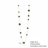 Pendants High-quality 42 Color Long Necklace Natural Gem Flower Jewelry 4 Leaf Earrings For Women Four-leaf Clover Gift