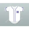 Bianco MIKE VITAR BENNY THE JET RODRIGUEZ 30 MAGLIA DA BASEBALL THE SANDLOT Cucita