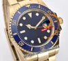 41mm 126618 VR3235 Automatisk herrklocka Clean CF Yellow Gold Ceramics Bezel Blue Dial 904L Steel Armband Super Edition Samma seriella garantikort PURETIME STARBUCKS