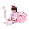 Brinquedo de corpo inteiro silicone à prova de água banho brinquedo reborn criança bebê bonecas bebe boneca reborn presente realista com garrafa de pérola 240226