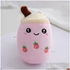 Stuffed & Plush Animals Manufacturers Wholesale 6-Color 12Cm Milk Tea P Toy Pendant Cartoon Cute Key Chain Doll Childrens Gift Drop De Dh68P