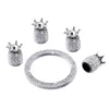 Inne akcesoria wewnętrzne Nowe 5pcs Diamond Crown Can Tire Vae Caps Crystal Pył odporne na rower