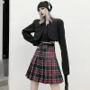 Jurken Preppy Haruku Aline Mini Geruite Rok Schoolmeisje Y2k Hoge Taille Geplooide Sailor Koreaanse Kawaii Uniform Korte Rok Skort Vrouwen