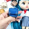 Handgefertigte 1PCS 16 BJD Mini Schultasche für Blyth OB11 OB24 18 112 Puppen Zubehör 240223