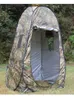 Single Person Portable Privacy Shower Toilet Camping Pop Up Tent Camouflage UV Function Outdoor Dressing Pography Watch Bird 240223