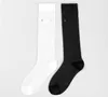 Women Girl Transparent Knee Socks Triangle Letter Long Sock for Gift Party Fashion Hosiery Black White9093312