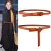 echte lederen tailleband riem zwart bruin hoge kwaliteit vrouwen gebreide slanke jurk riemen riemen voor vrouwen luxe designer brand218D