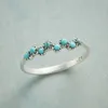Requintado lindo turquesa bolhas cavort moda sereia beijo anéis presentes da dama de honra 240305