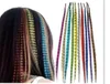 16 Inch Synthetic Grizzly Rooster Feather Hair Extension Feathers Extensions 500 strands500 beads 12463968697310