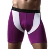 Malha de gelo buraco roupa interior masculina esportes correndo mais longo anti-desgaste perna modal boxers perna longa calças quarto t240309