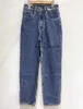 Ksubi damesjeans Designer hoge taille rechte ton buitensplit ontwerp donkerblauwe denim broek vrouw